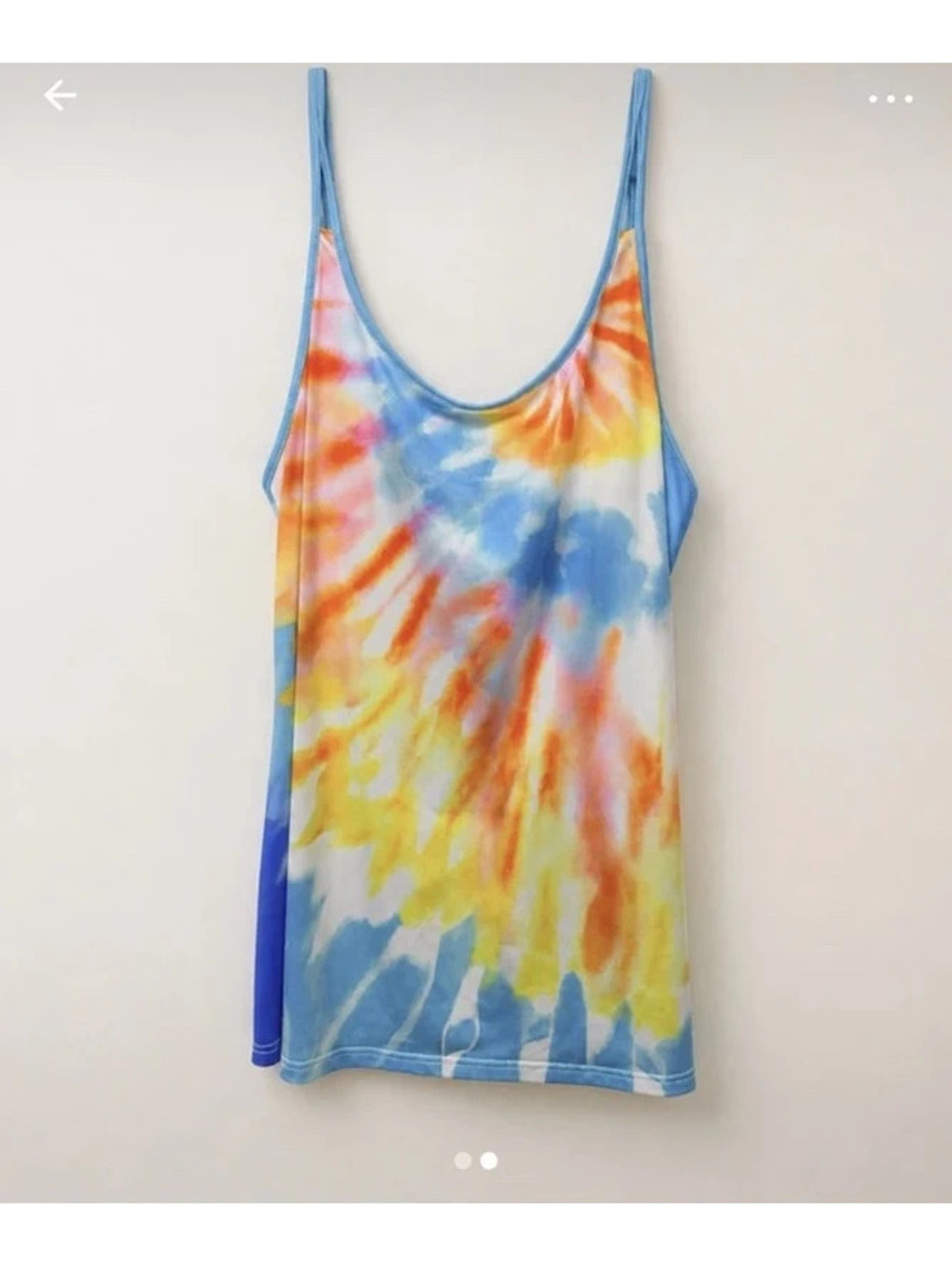 Multicolor Tie-Dye Sleeveless Tunic Mini Dress XXL